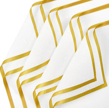 Cargar imagen en el visor de la galería, Papel.coreano blanco orilla dorada 20 hojas
